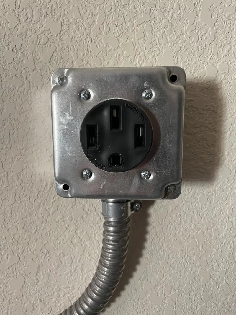 NEMA 14-50 outlet installed for Smart Home Electrical in Suncoast Estates